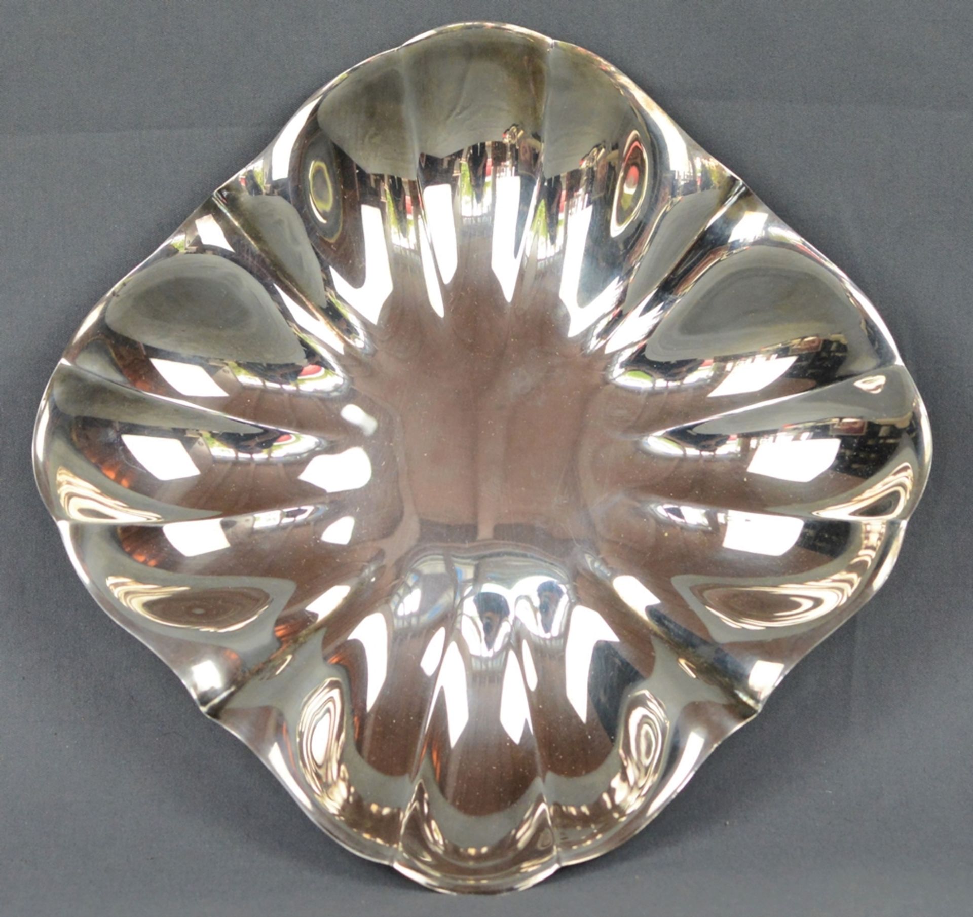 Schale, rechteckige Form mit abgerundeten Ecken, Silber 800,