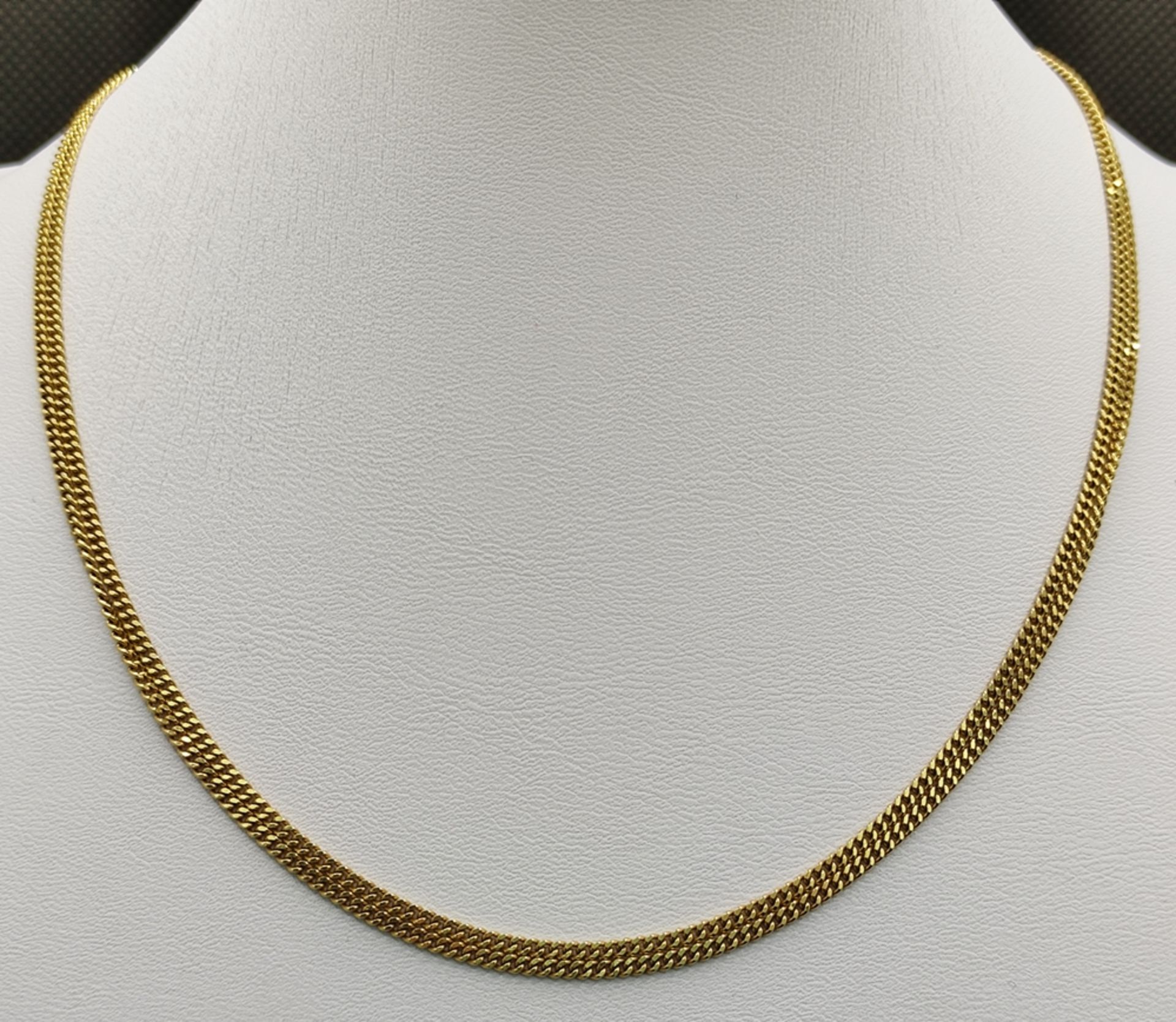 Fine curb chain, ring clasp, FBM, 585/14K yellow gold, 8g, length 80cm - Image 2 of 3
