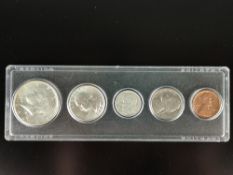 Konvolut von 5 Münzen, Half Dollar mit John F. Kennedy (1964