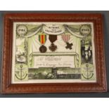 3 Ehrenabzeichen, Frankreich, Médaille Interalliée - Siegesmedaille 1914-1918, Modell Morlon, 1. WK