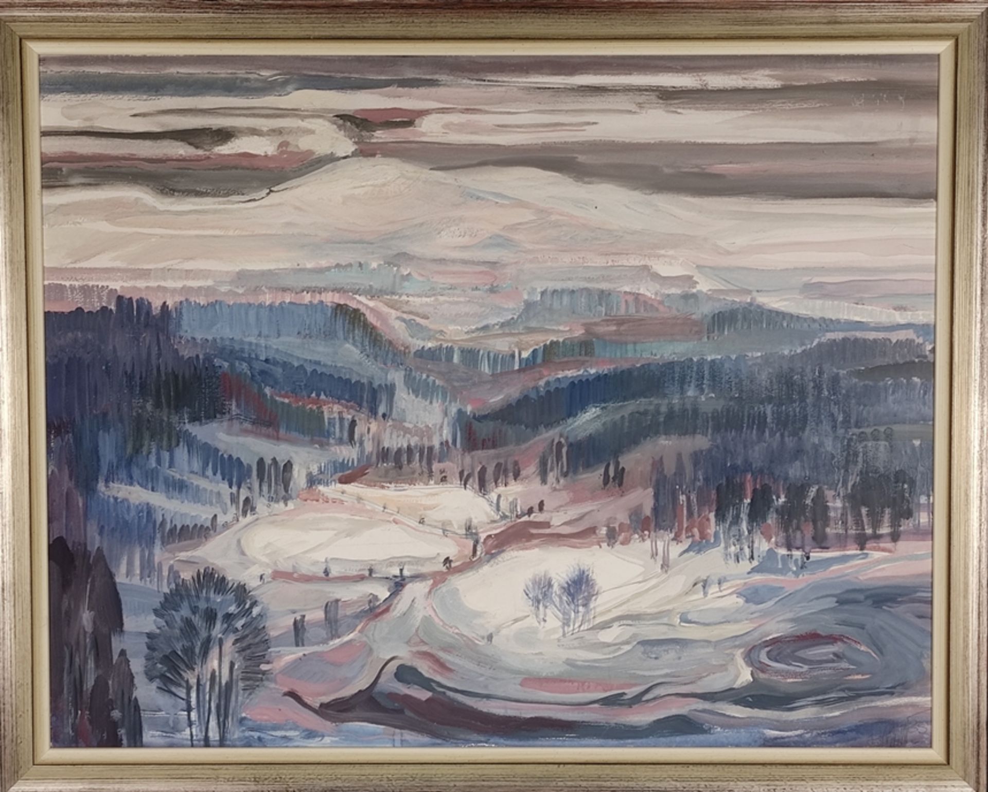 Seyfried, Robert (1905-1991) "Schwarzwald im Winter", Öl auf Platte, rechts unten signiert und (19) - Bild 2 aus 3