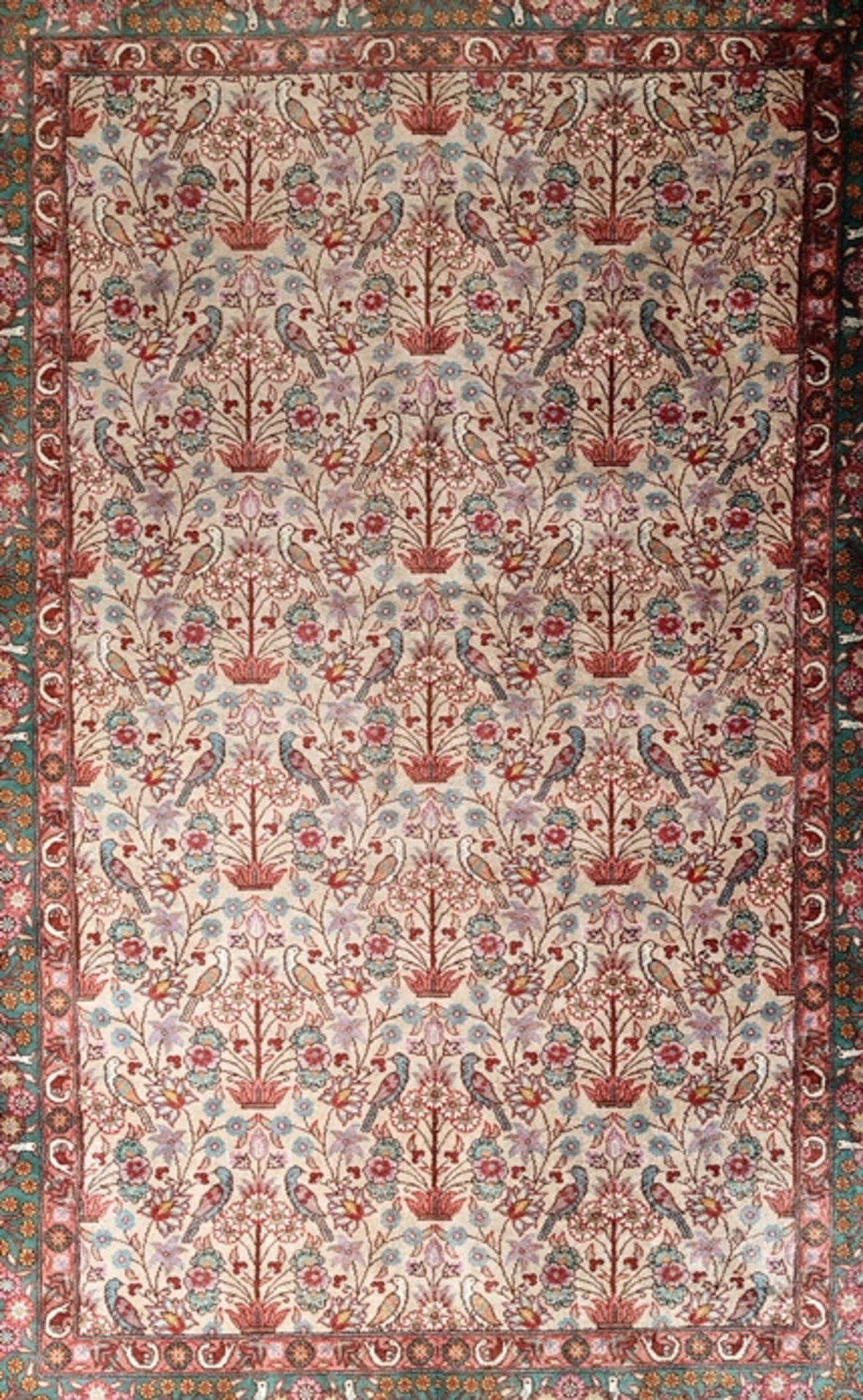 Täbris / Tabriz, Persien, Korkwolle auf Baumwolle, signiert, 163x105cm - Bild 2 aus 3