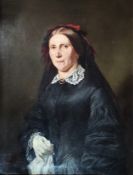 Rhomberg, Hanno (1819 München - 1864 Walchsee bei Kufstein) "Ältere Dame", mit weißem Spitzenkragen