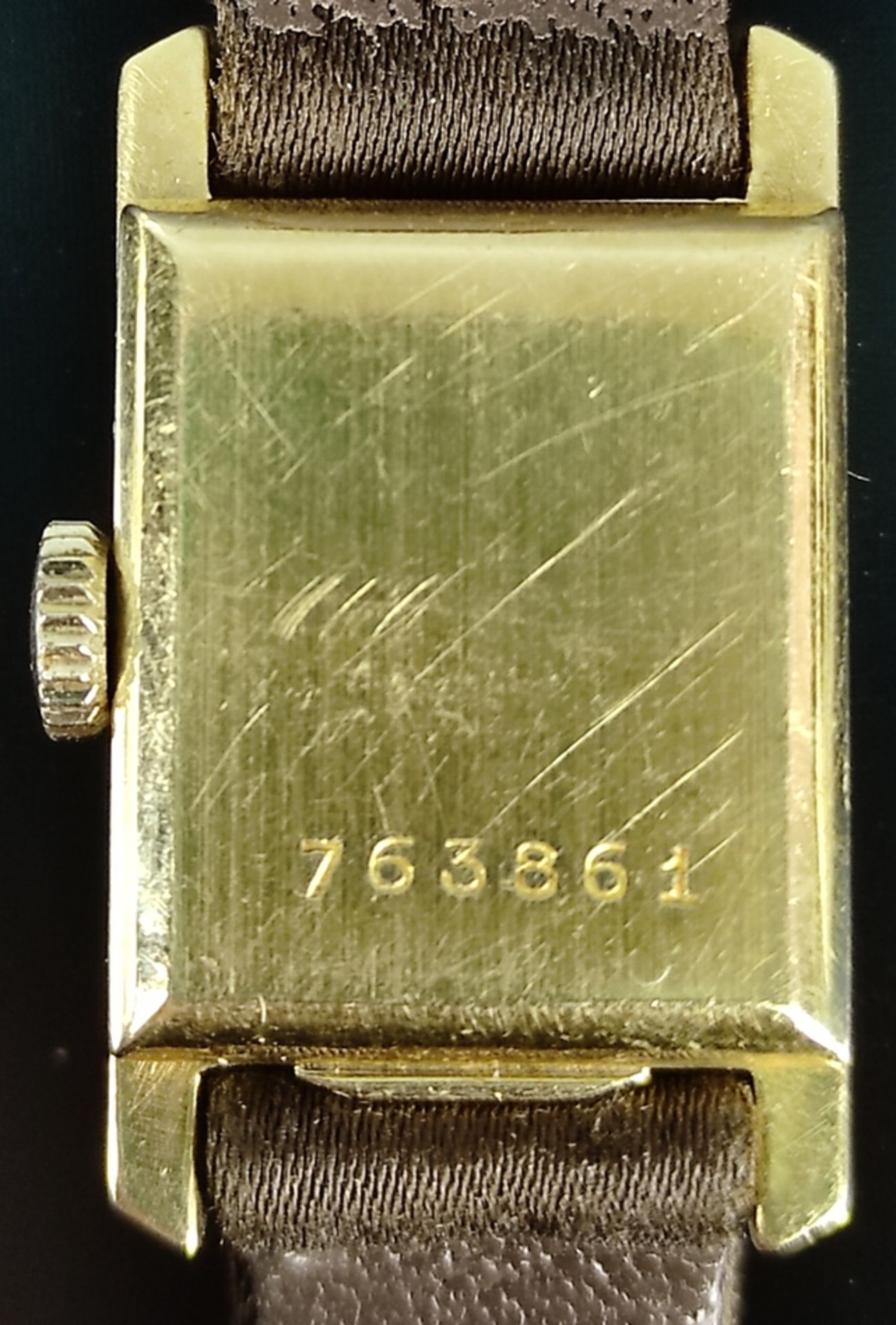 Armbanduhr, Jaeger LeCoultre, rechteckiges Ziffernblatt mit Indizes (18x14mm), Kaliber 1634, nummer - Bild 3 aus 3