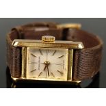 Armbanduhr, Jaeger LeCoultre, rechteckiges Ziffernblatt mit Indizes (18x14mm), Kaliber 1634, nummer