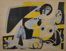 Grieshaber, HAP (1909 Rot an der Rot -1981 Eningen unter Achalm) "Eros II (Narziss)", abstrakter Ak