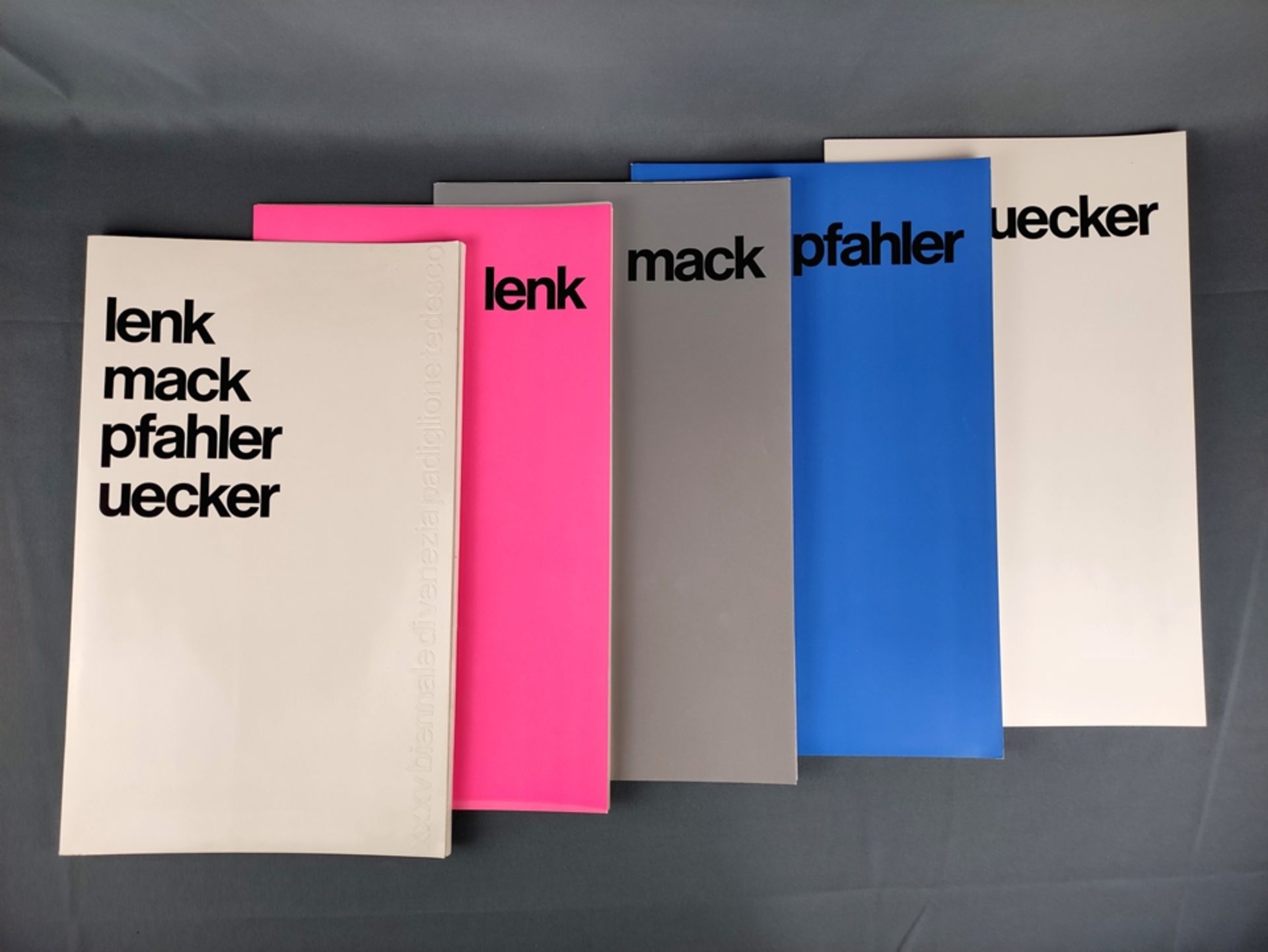 Kunstmappe, "Lenk, Thomas/ Mack, Heinz/ Pfahler, Georg Karl/ Uecker, Günther, XXXV Biennale di Vene