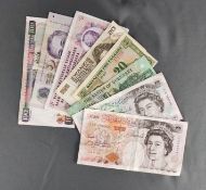 Geldschein-Lot, 8 Scheine, bestehend aus 100 Schilling, Kenia, CT0520357, 2006, 2 Dollars, Singapor