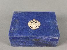 Lapis lazuli box, rectangular lidded box made of delicately polished natural royal blue lapis lazul