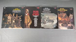4 Schallplatten, Ein Volk ein Reich ein Führer, "Eine historische Collage", "Tief im Feindesland", 