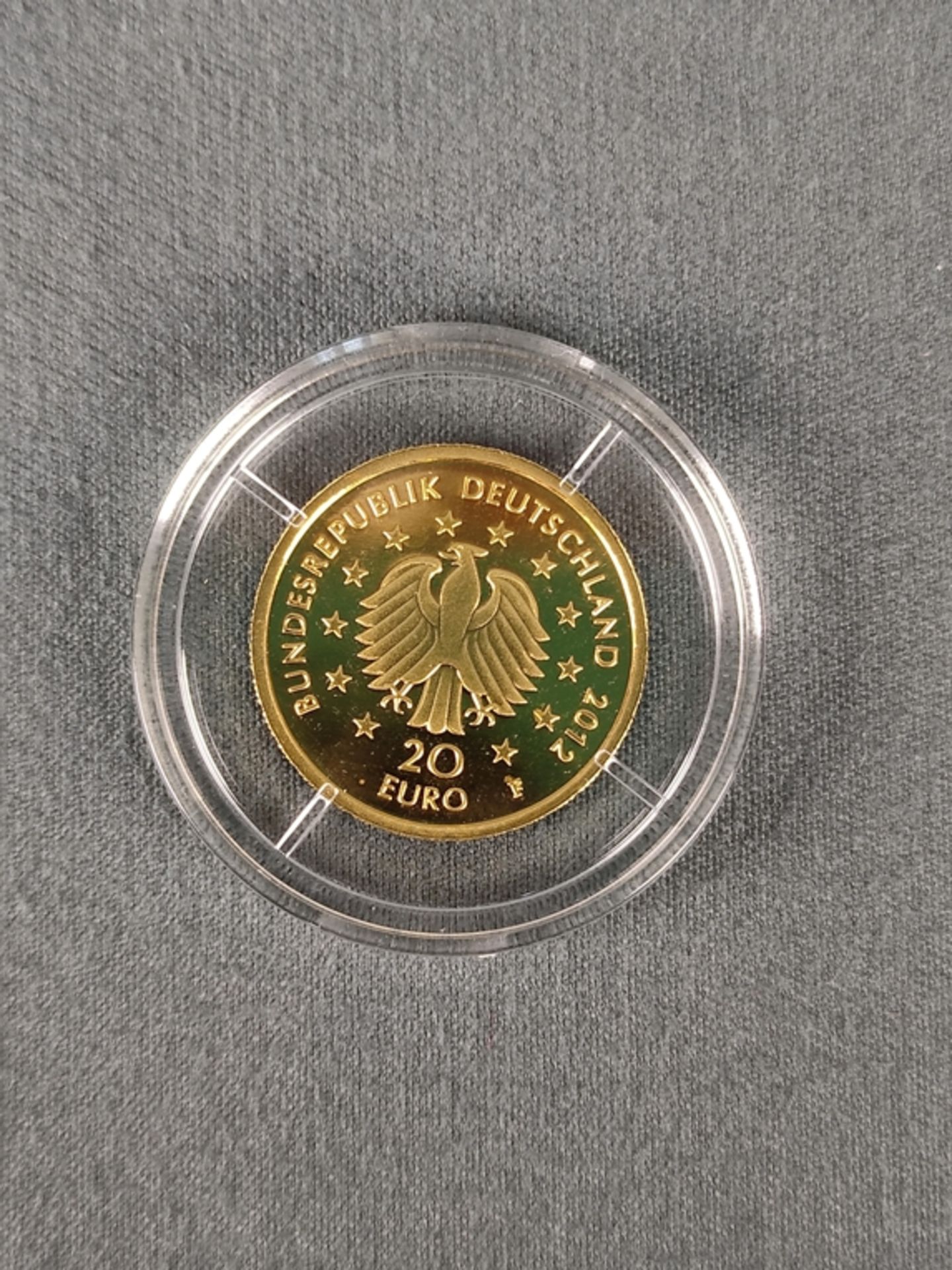 Kleine Goldmünze Deutscher Wald Fichte, 20 Euro, MDS Deutschland 2012, je 999,9 Feingold, Durchmess