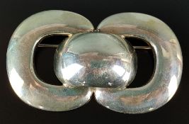 Brooch, Crosse, silver 800, Germany, 6,5x3,5cm, 27,12g