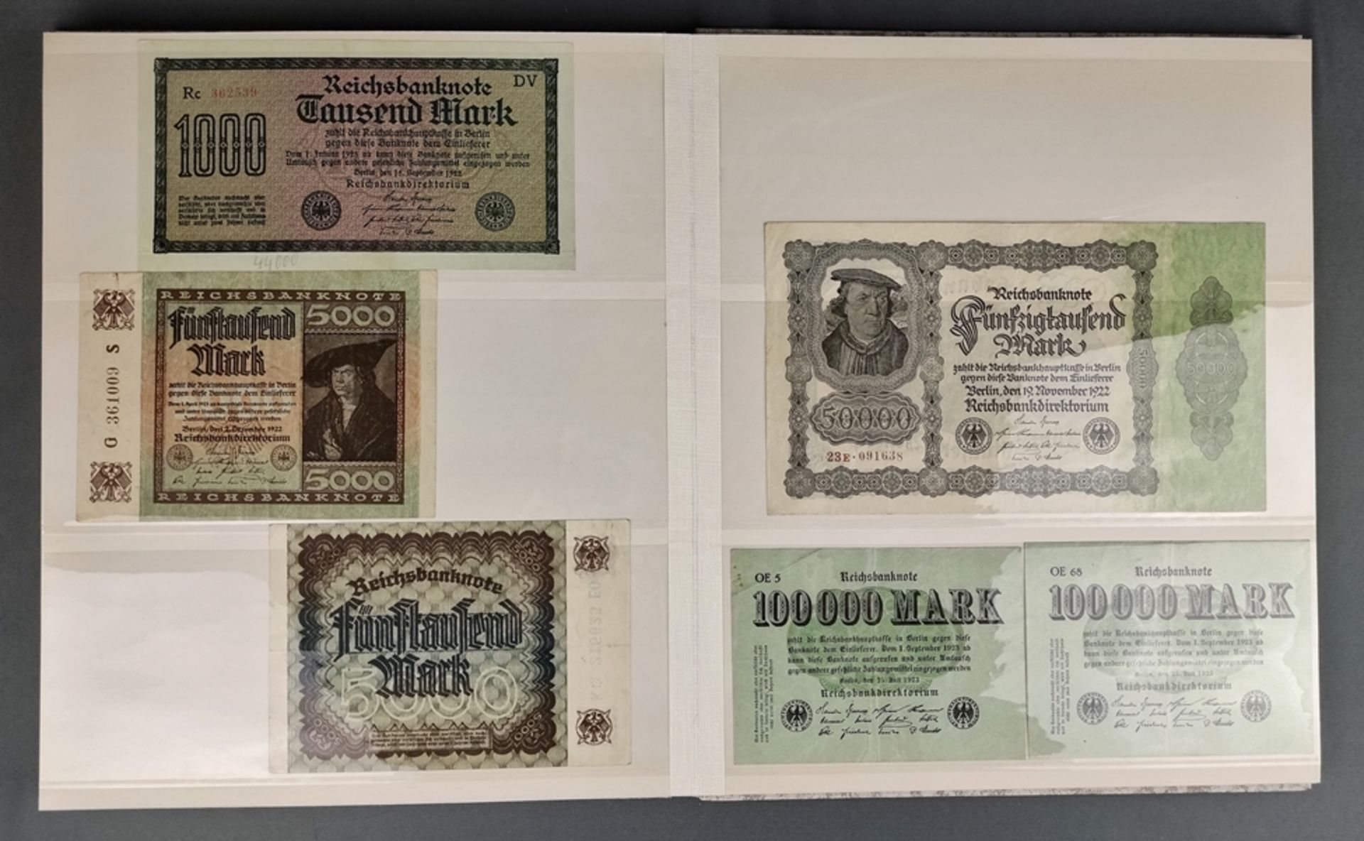 Album mit 117 Scheinen, bestehend aus: 17x 1 Boliviano, 1928/1952, 10x 20 Bolivianos, 1945, 1xOne D - Bild 3 aus 3