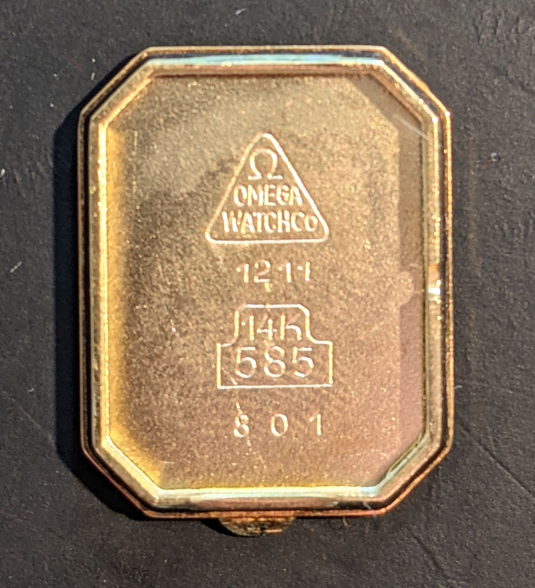 Omega, De Ville, Damenarmbanduhr, achteckige Lünette (10x20mm) besetzt mit kleinen Brillanten, vier - Bild 5 aus 5
