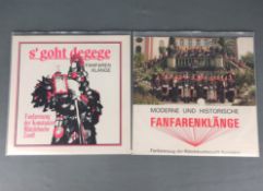 2 Schallplatten, "Moderne und historische Fanfarenklänge - Fanfarenzug der Blätzlebuebezunft Konsta