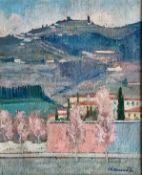Baccinetti, Aldo Augusto (1903 Florenz -1990 Mailand) "Firenze - Inverno in periferia", zu Deutsch: