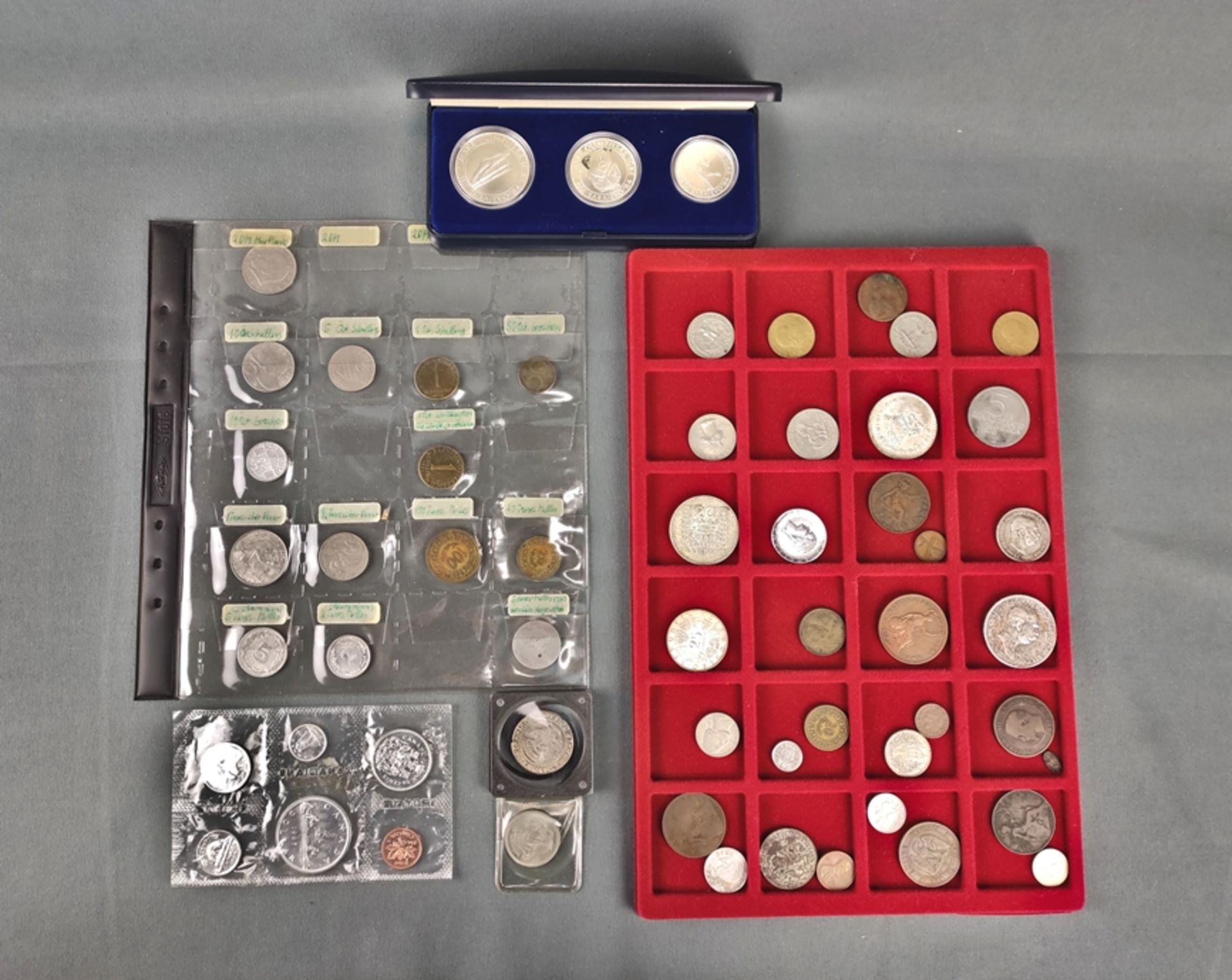 Konvolut Münzen alle Welt, bestehend unter anderem aus KMS Kanada/Canada 1965, Jugoslawien - 100, 2