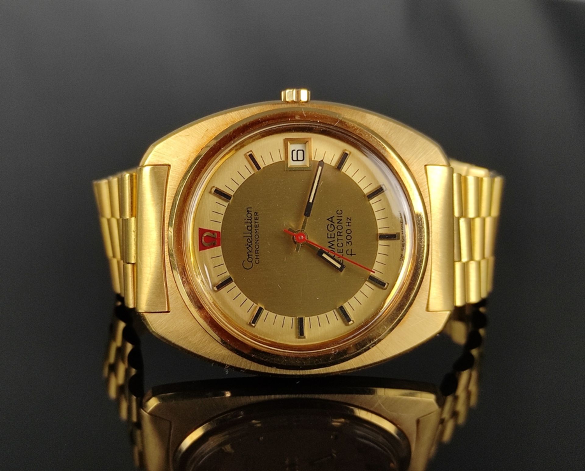 Armbanduhr, Omega Constellation Chronometer, Electronic f 300 Hz, Gehäuse 38mm, Kuppel-Plexiglas, 7 - Bild 2 aus 4