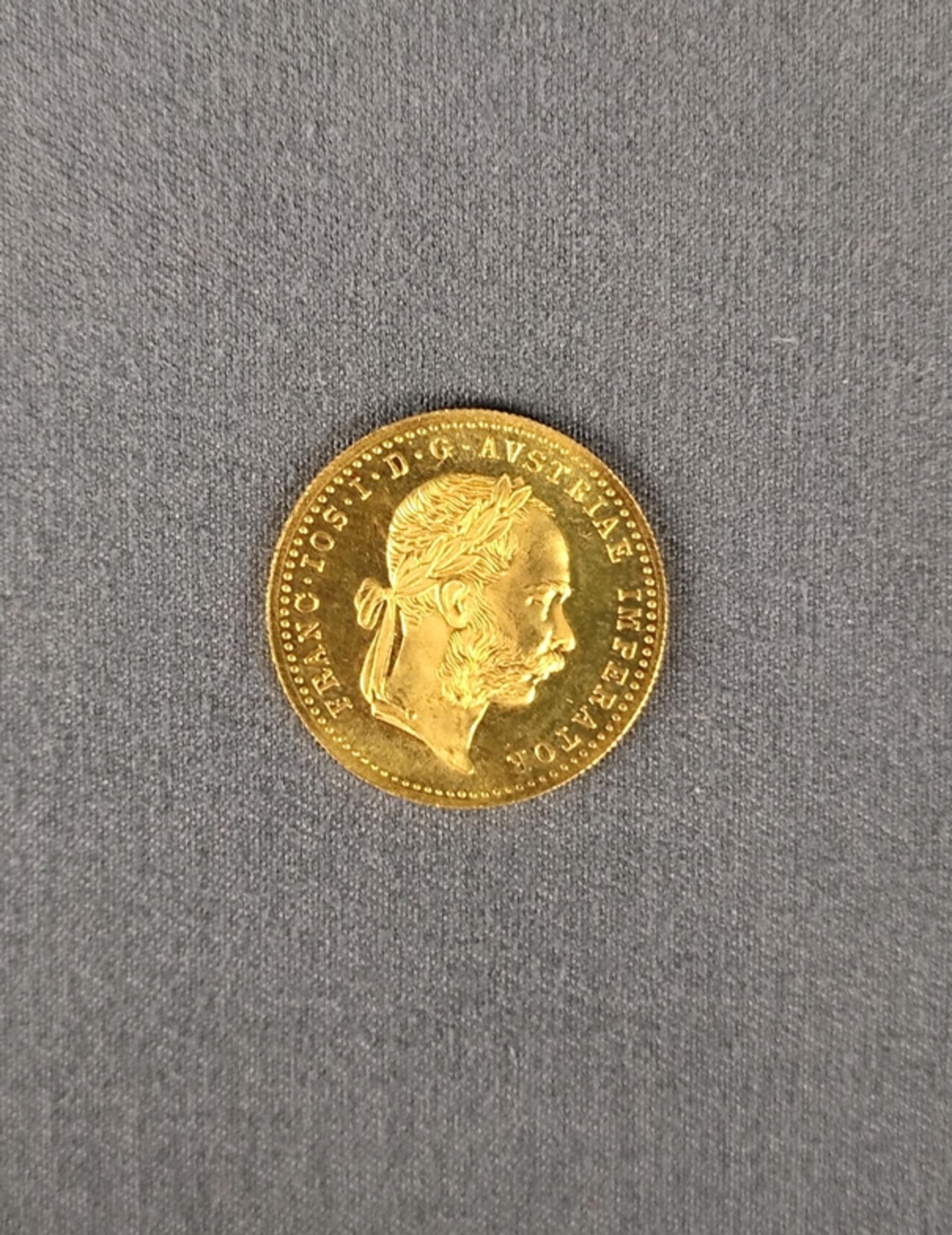 Goldmünze, 1 Dukat, Franz Josef I., Österreich, 1915, 986 Gold, 3,4g, Diameter 20mm