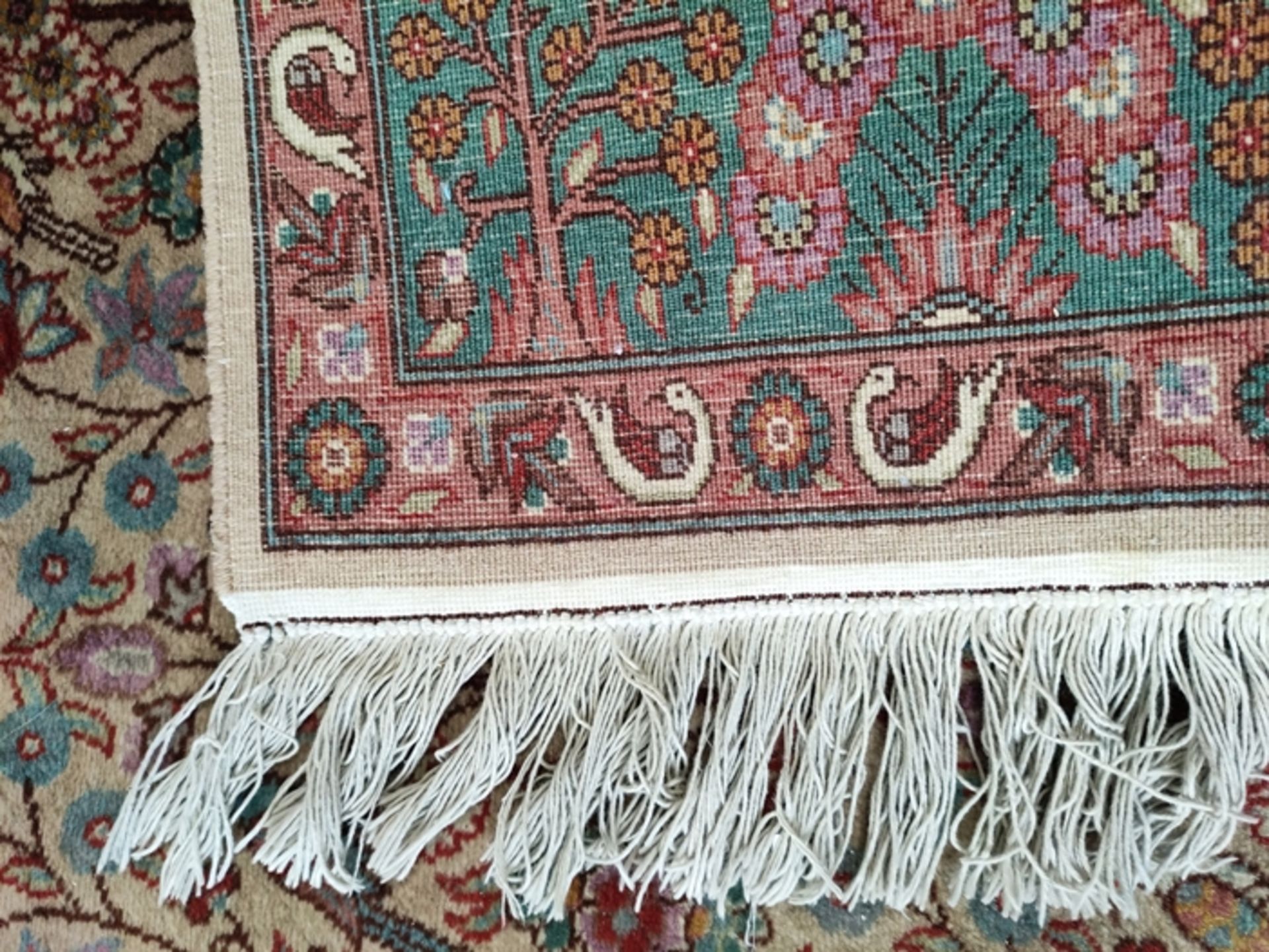 Täbris / Tabriz, Persien, Korkwolle auf Baumwolle, signiert, 163x105cm - Bild 3 aus 3