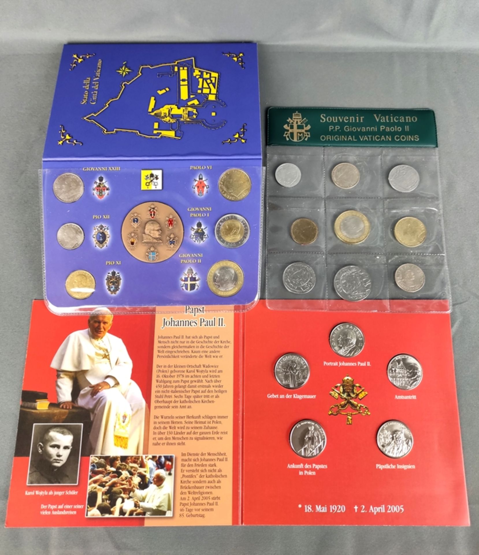 Vatican Convolute: Medals & Coins of the Popes, 1929/2001, KMS 2001: PIO XI, brass, 20 lire, diamet