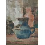 Baretti, Robert (1915 Gelsenkirchen-2012 Singen) "Stillleben" mit Vasen, Aquarell auf Papier, links