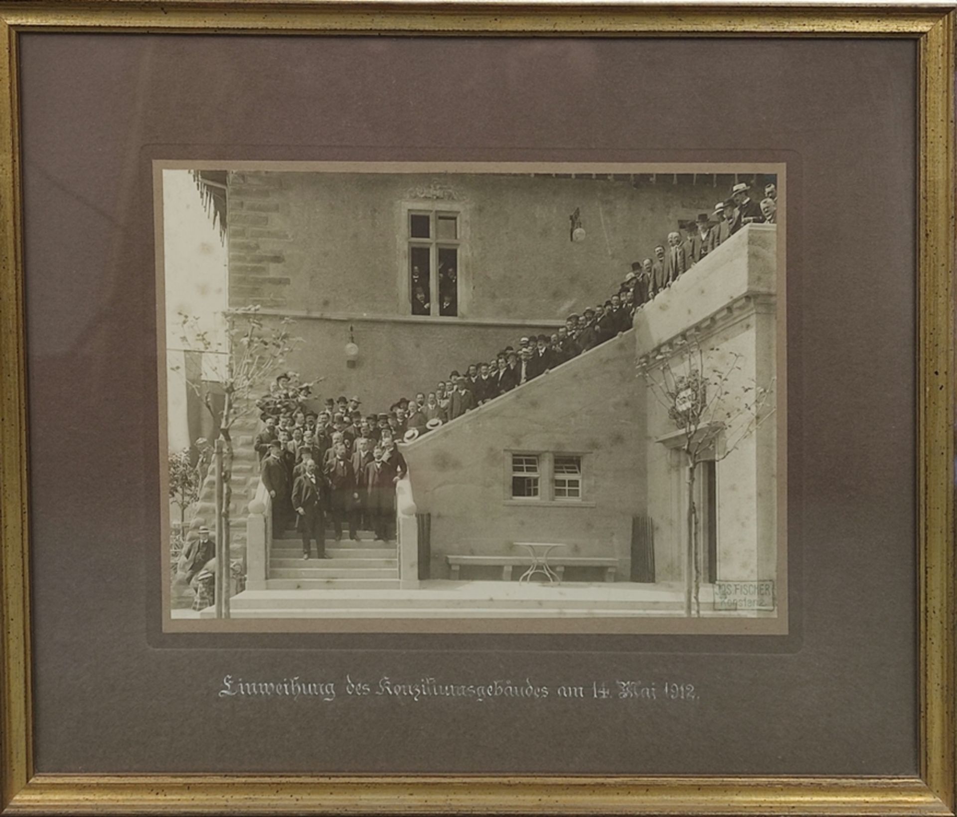 Zwei Fotografien Konstanz, "Einweihung des Konziliumsgebäude am 14. Mai 1912", mit Bürgermeister We - Bild 4 aus 5