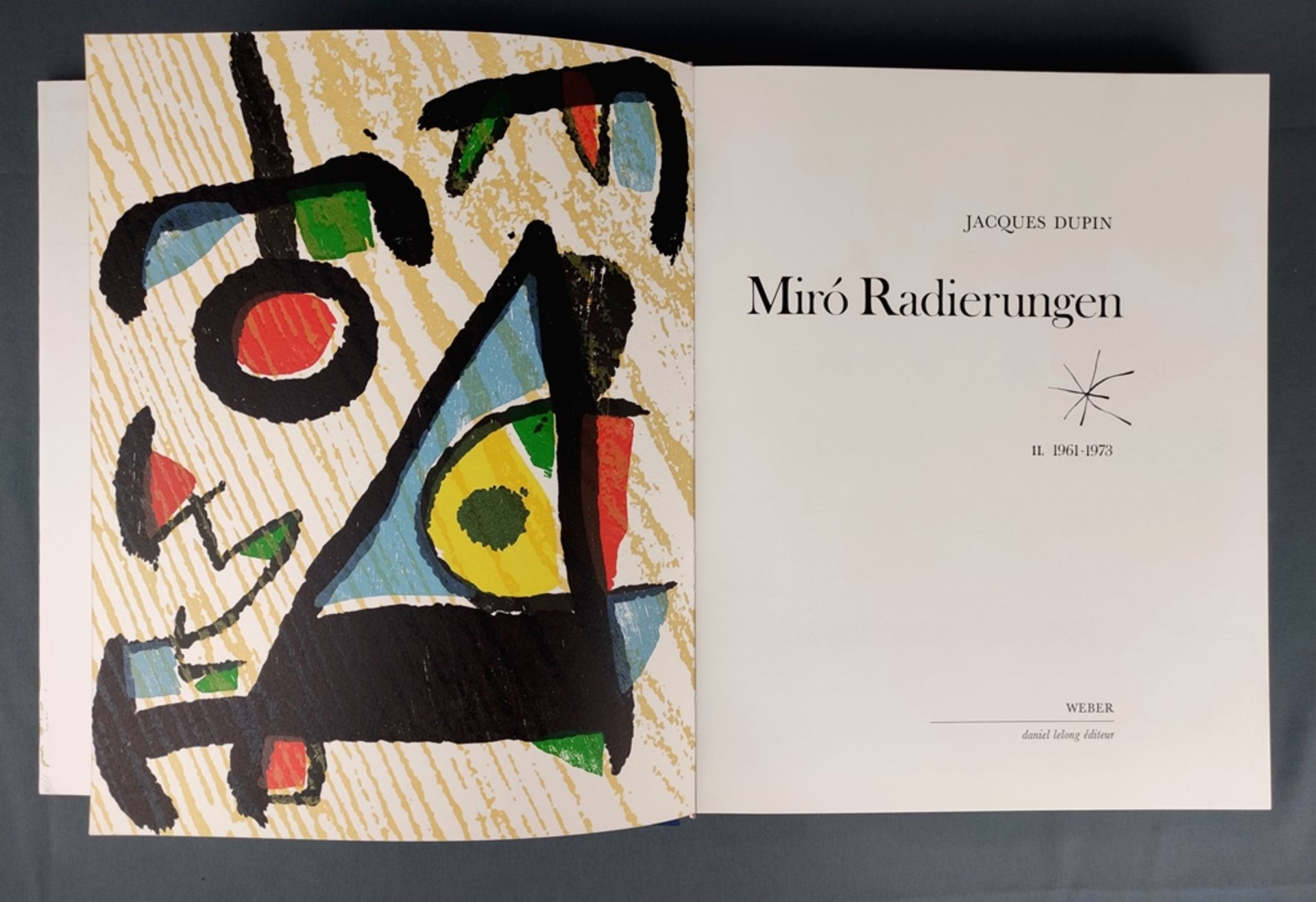 Miró Art Volume, 3 volumes of etchings, "Joan Miró - Engraver" (Volumes I-III), Dupin, Jacques, ori - Image 6 of 11