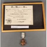 Bayern, Militärverdienstkreuz 3. Klasse mit Schwertern, an Band, mit Urkunde