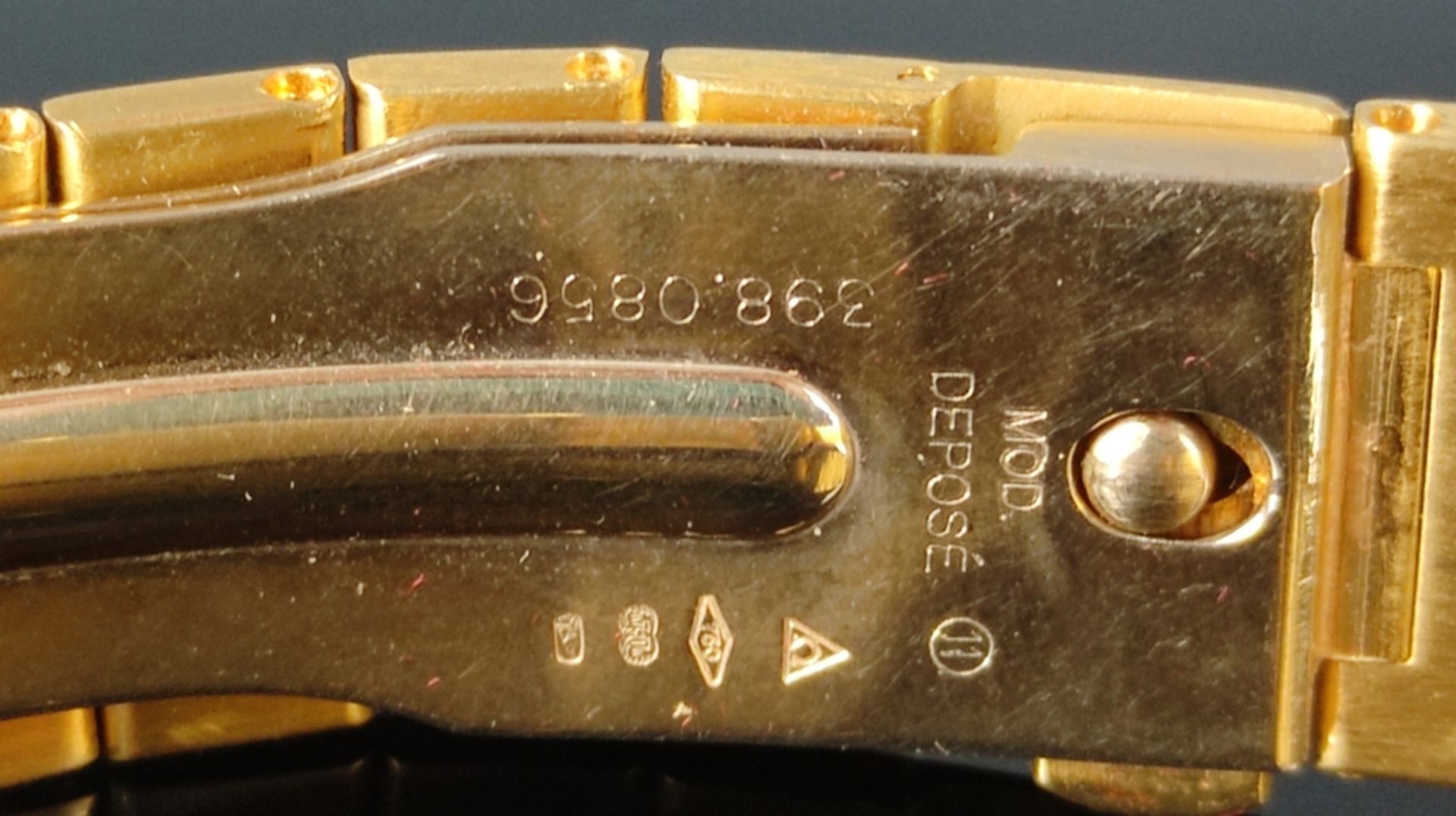 Armbanduhr, Omega Constellation, Chronometer, achteckiges Gehäuse mit Datumsanzeige, 750/18K Gelbgo - Bild 3 aus 5