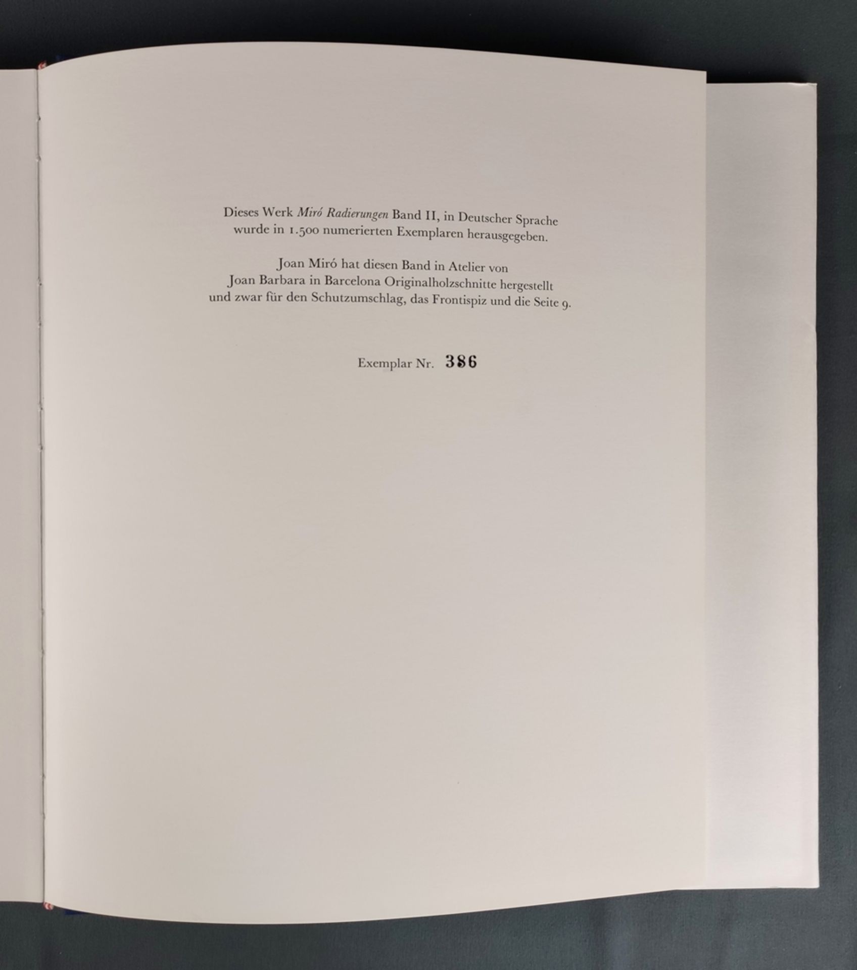 Miró Art Volume, 3 volumes of etchings, "Joan Miró - Engraver" (Volumes I-III), Dupin, Jacques, ori - Image 7 of 11