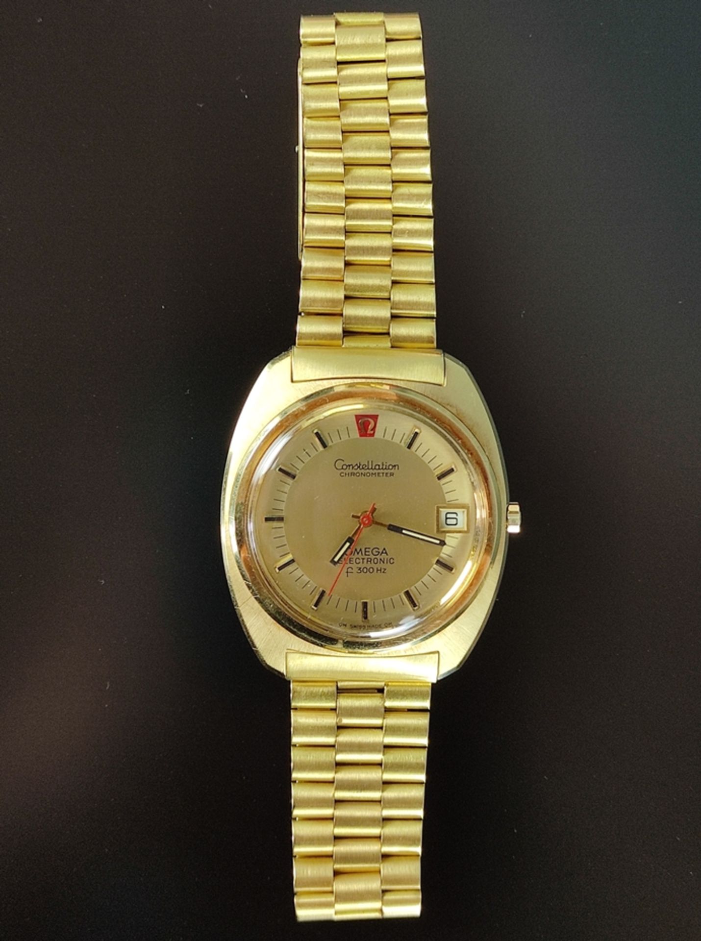 Armbanduhr, Omega Constellation Chronometer, Electronic f 300 Hz, Gehäuse 38mm, Kuppel-Plexiglas, 7 - Bild 3 aus 4