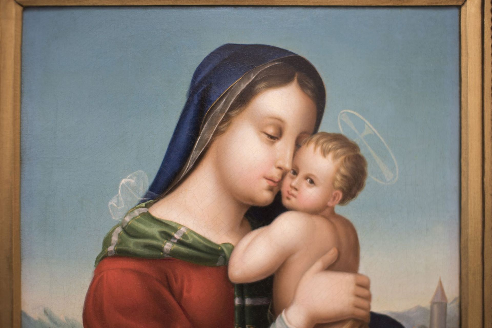 Italian Painter "Madonna with Child - Image 2 of 5