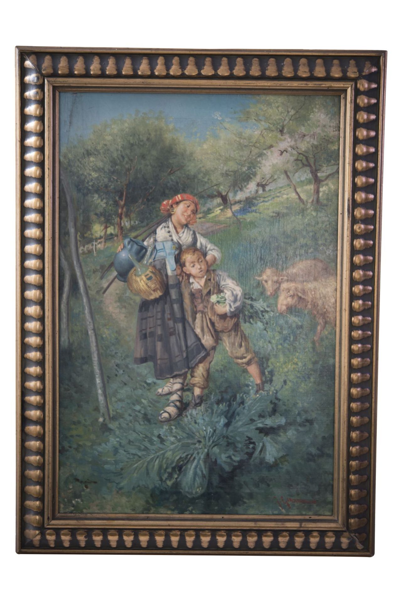 Giuseppe Giaradiello (1877-1920), Italy "Shepherdess with Child"