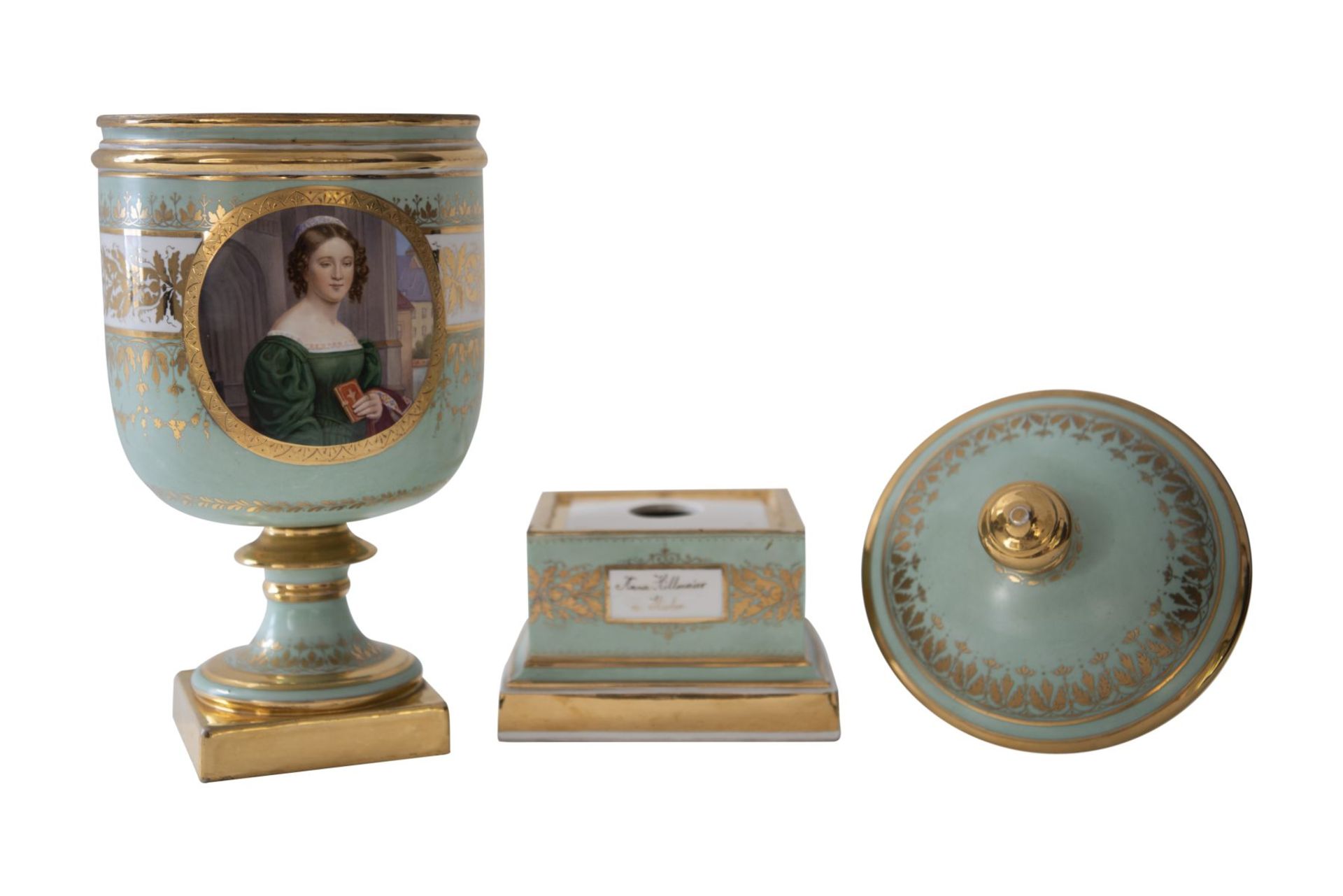 Attributed to Joseph Karl Stieler (1781-1858) "Biedermeier Trophy with Base and Cover" - Image 4 of 5