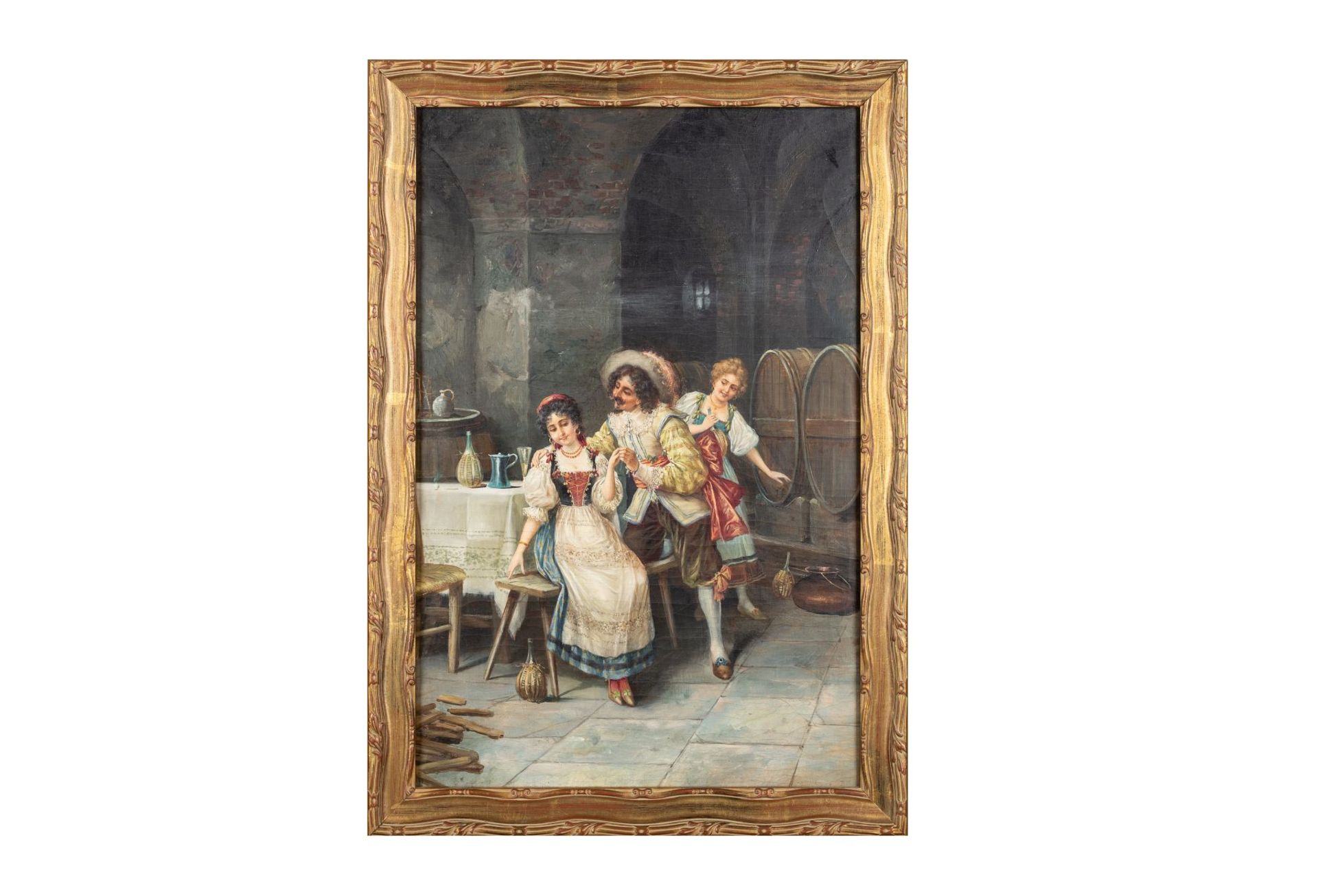 German Artist around 1880 "The Gallant Guest"
