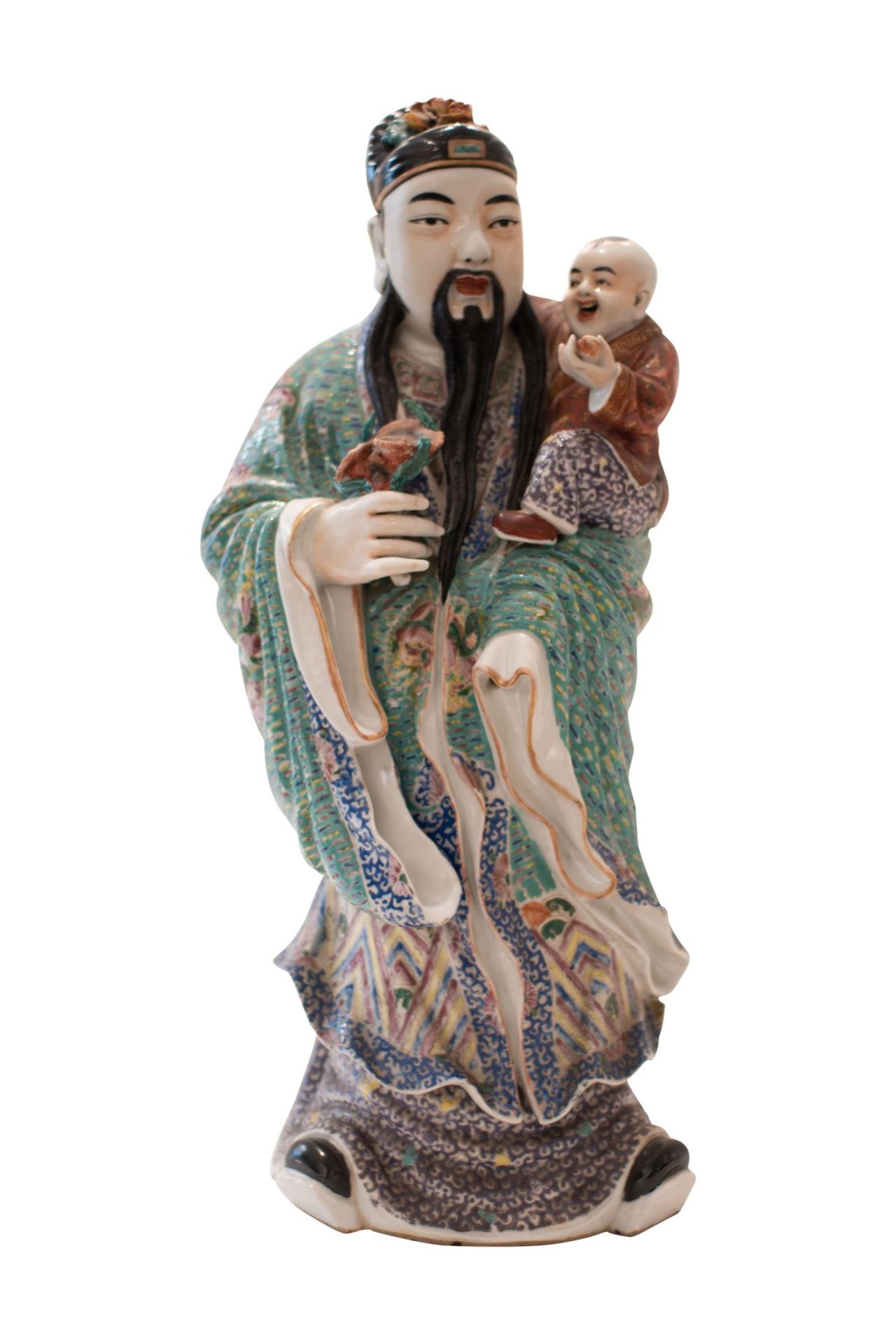 Asian priest with child