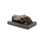 Right hand made of cast bronze after an impression of the hand of Dr. Ferdinand Sauerbruch