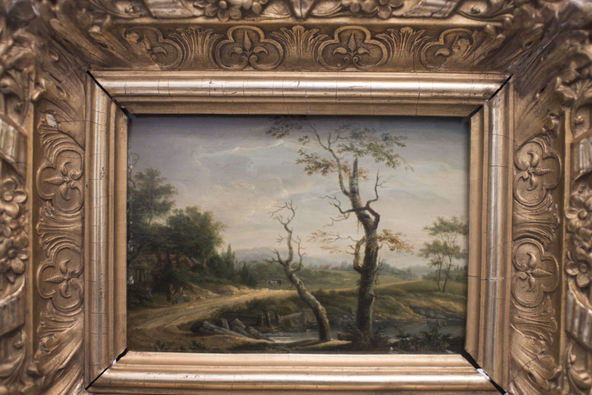 Landscape Painter 19th Century " Idyll by the Lake" - Image 2 of 5