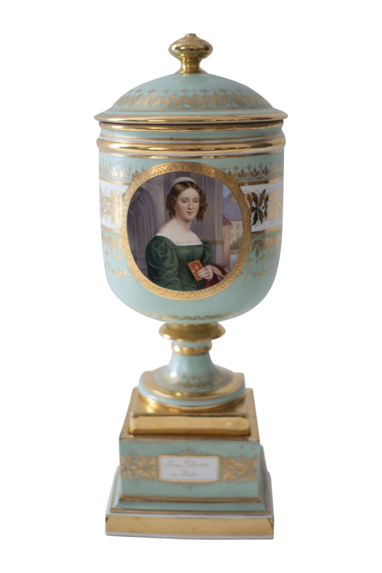 Attributed to Joseph Karl Stieler (1781-1858) "Biedermeier Trophy with Base and Cover"