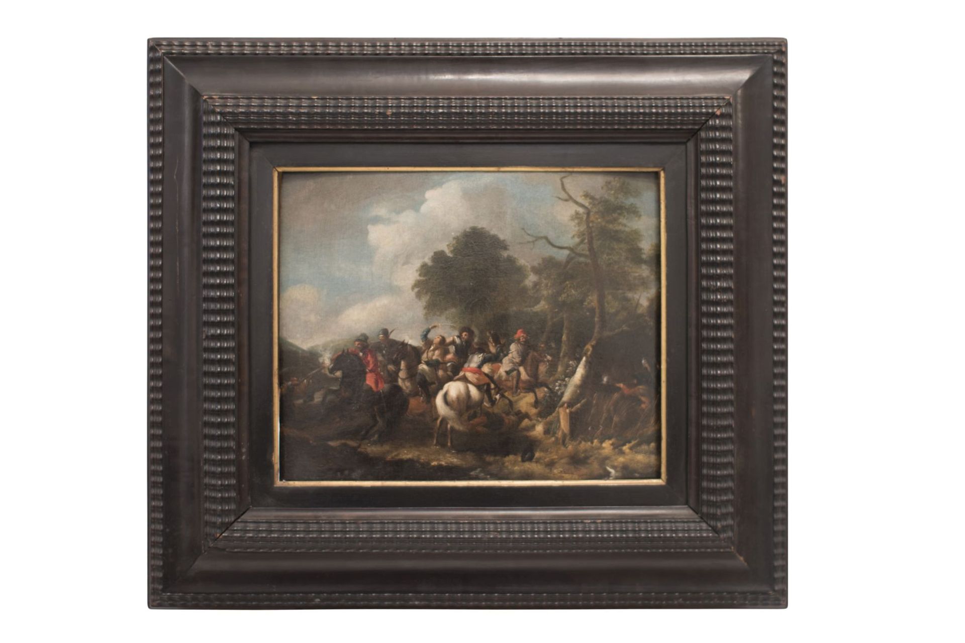 Painter of the 19th Century "Battle Scene with Horses"