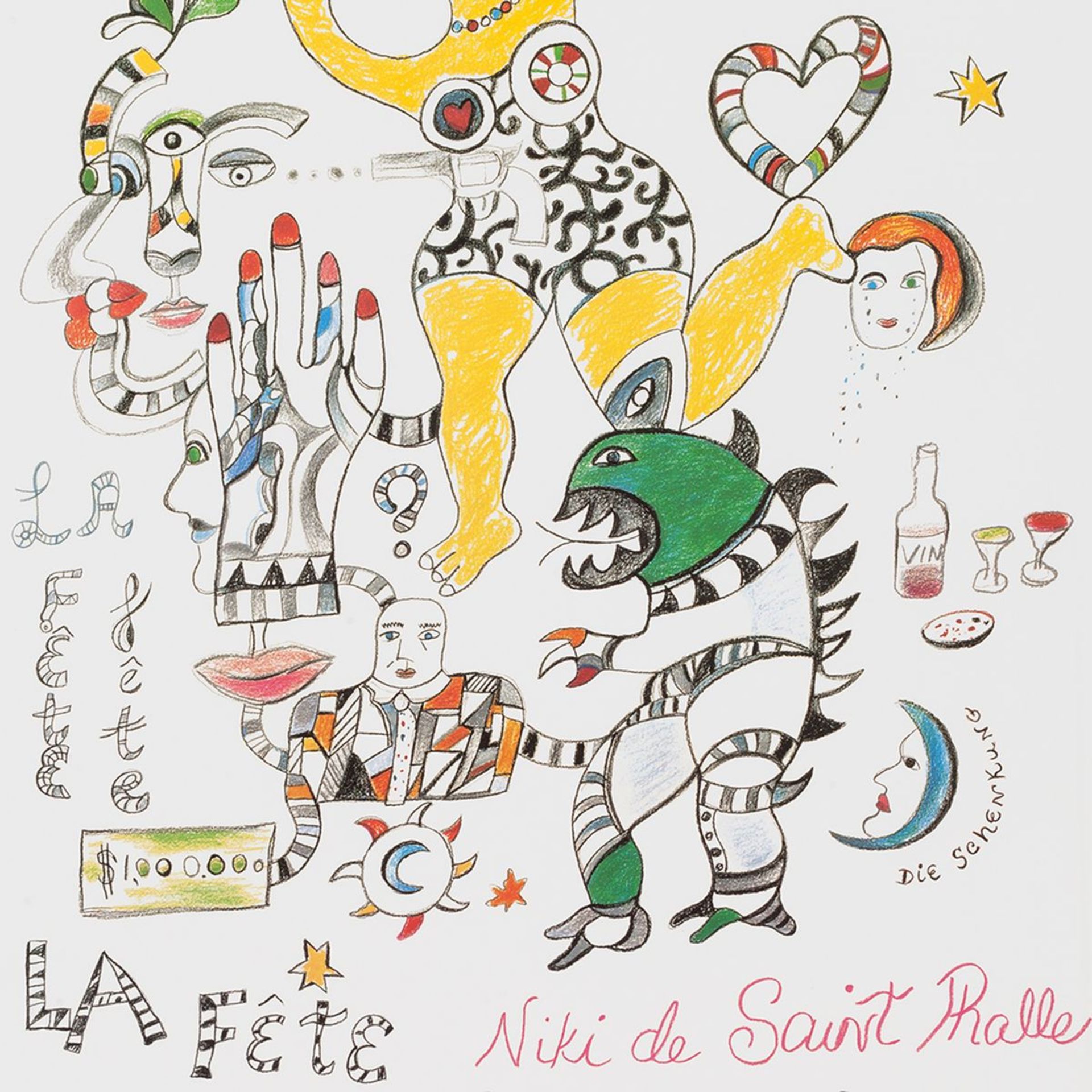 Niki de Saint Phalle, poster "La Fete. The donation " - Image 8 of 9