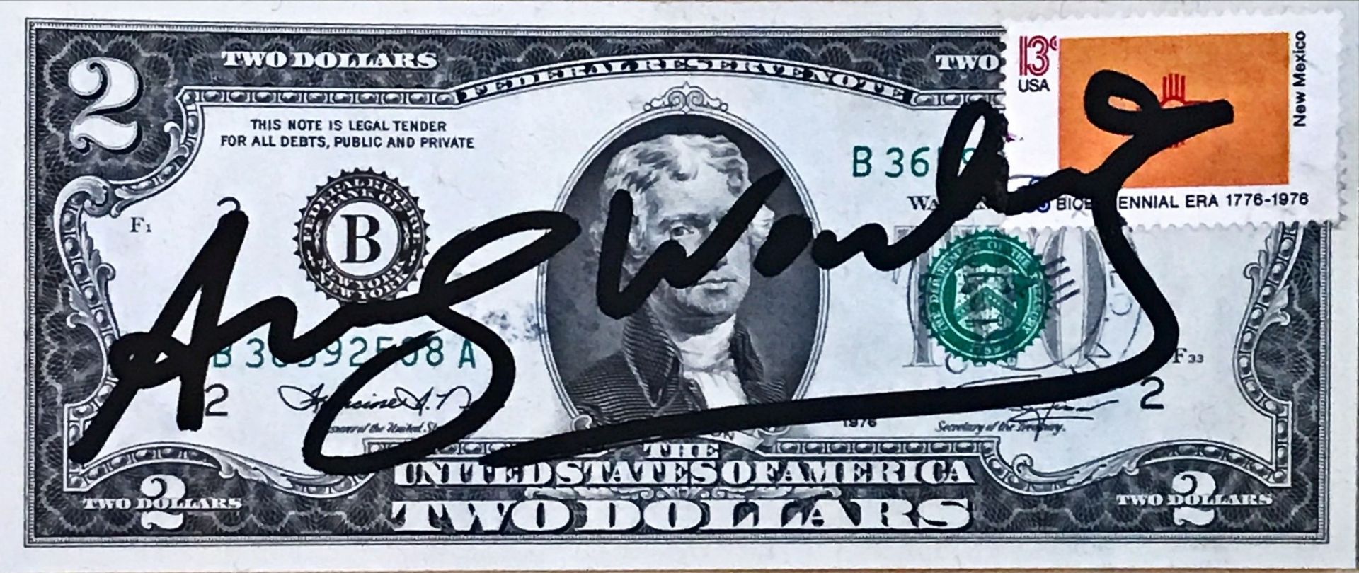 Andy Warhol "2 Dollar Bill"