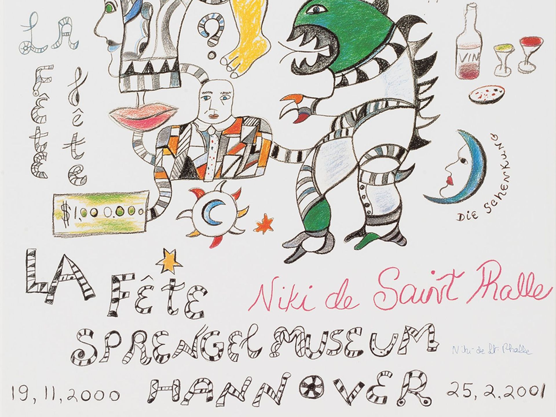Niki de Saint Phalle, poster "La Fete. The donation " - Image 9 of 9