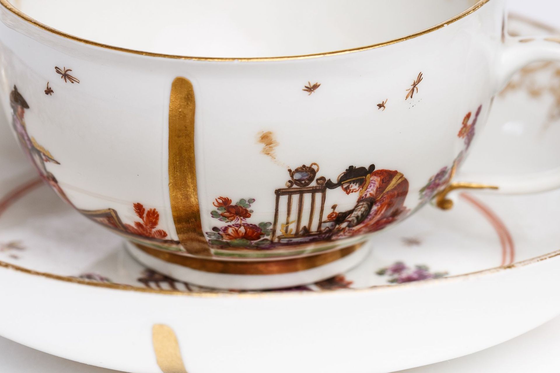 Coffee service with "Chinoiserie" scenes by Johann Gregorius Höroldt (1696-1775), Meissen - Image 17 of 22