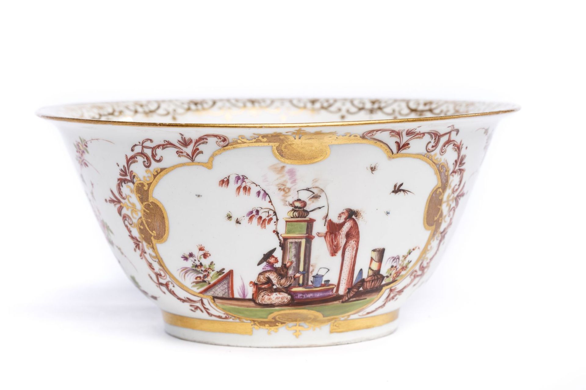 Rare bowl with "Chinoiserie" scenes, Meissen 1723/25