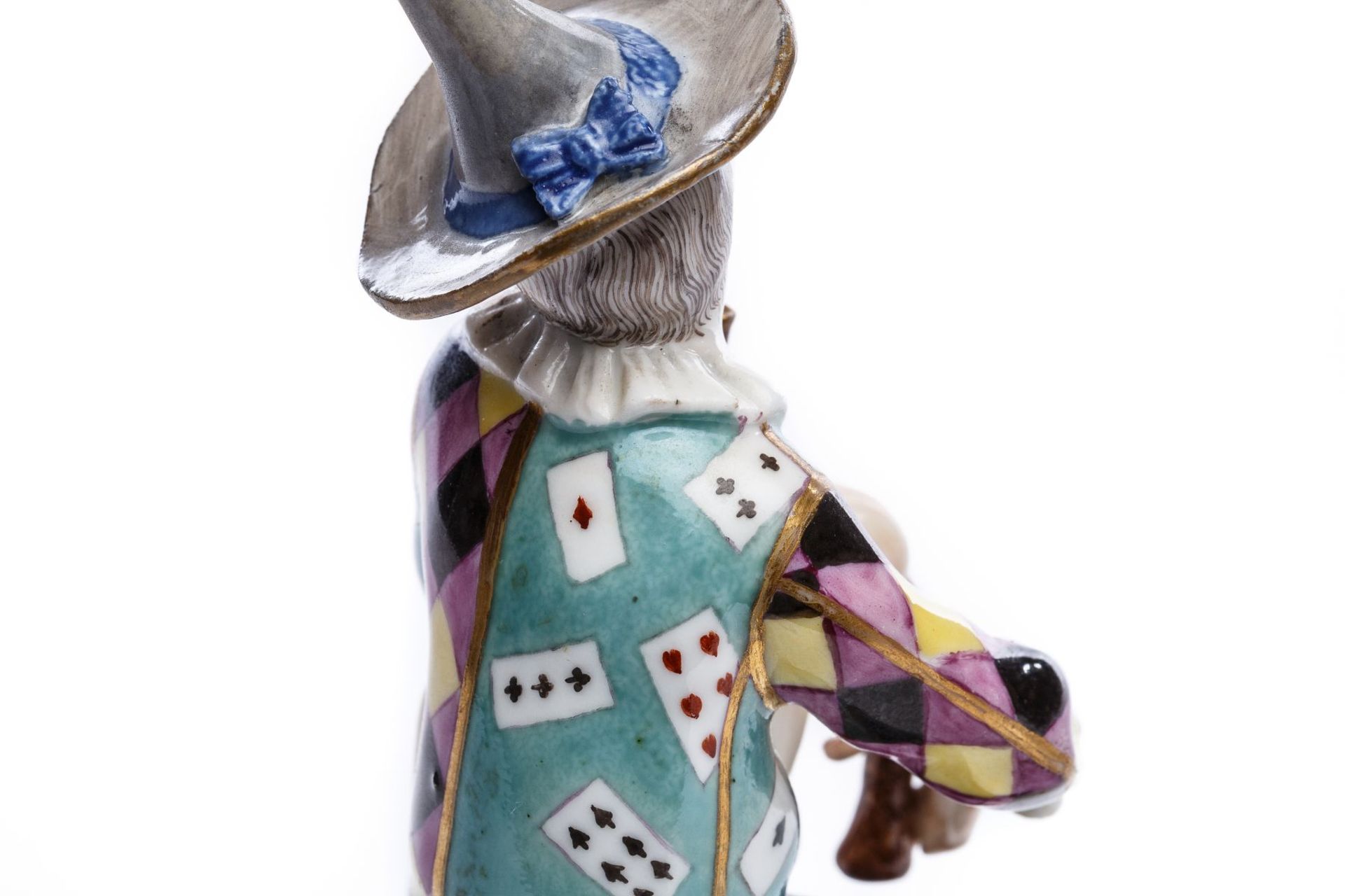 Small figure "Harlequin with bagpipes", Meissen 1720 - Image 4 of 4