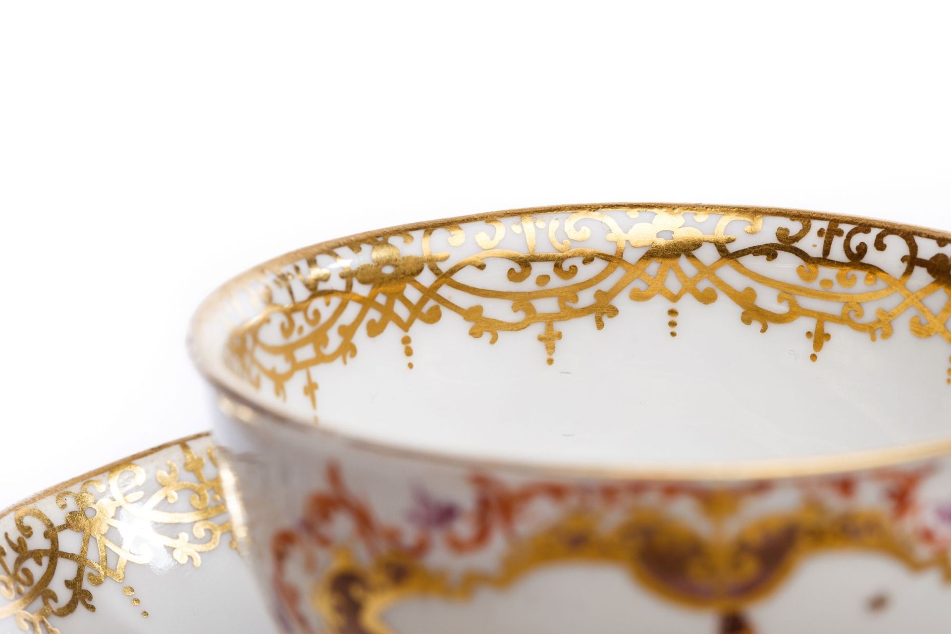 Bowl with Saucer, Meissen 1723/25 - Image 6 of 6