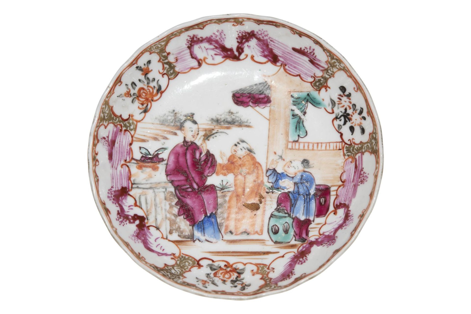 2 small plates Qing Dynasty - Image 2 of 4