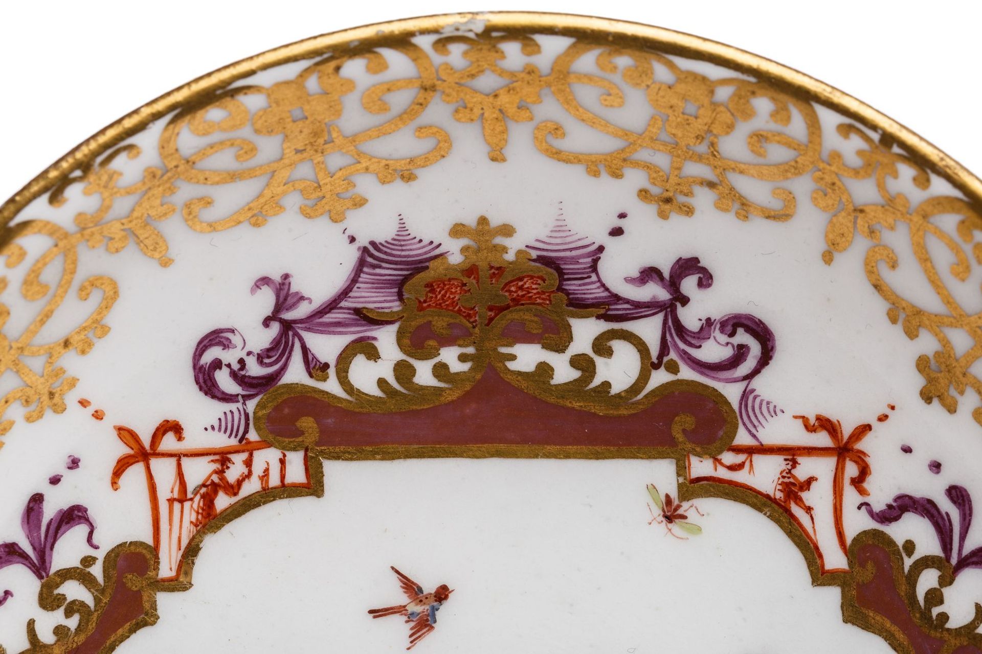 Bowl with saucer, Meissen 1725 - Image 3 of 6